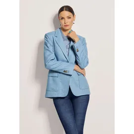 Madeleine Eleganter Businessblazer mit Reverskragen in stahlgrau / rauchblau | Gr.: 38