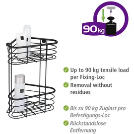 Wenko Eckregal Trestina 2 Etagen schwarz