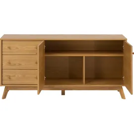 WoodMan Sideboard WOODMAN "Bjórgvin", braun (eiche, eichefarben), B:150cm H:75cm T:40cm, Sideboards, Sideboard, Kommode, Breite 150 cm, im skandinavischen Design, FSC