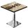 GGM Möbel Bistrotisch 60 x 60 x 75 cm Eiche/Edelstahl Braun/Schwarz