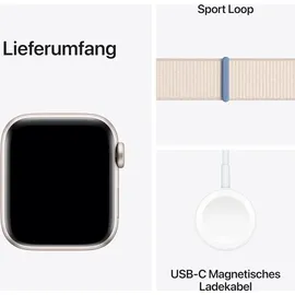 Apple Watch SE 2023 GPS 40 mm Aluminiumgehäuse polarstern, Sport Loop polarstern