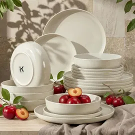 konsimo® VICTO Tafelservice 18-tlg. beige/braun