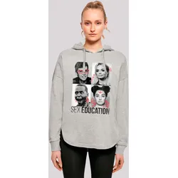 Kapuzenpullover F4NT4STIC "Sex Education Class Photos Netflix TV Series", Damen, Gr. XS, grau, Obermaterial: 100% Baumwolle, casual, oversize, Langarm, Pullover, Premium Qualität