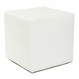 Küchen-Preisbombe Kubus I Sitzwürfel Hocker Kunstleder Sitzhocker 45x45x45 cm weiß modern