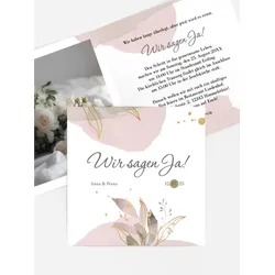 Hochzeitseinladung selbst gestalten mit Spruch und Fotos im Onlinedesigner bei Meine-Kartenmanufaktur.de