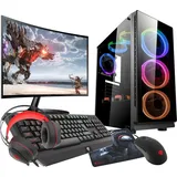 VIST Gaming PC Komplett Set Ryzen 5 RTX 3060 16GB SSD 1TB WIFI W11 24"