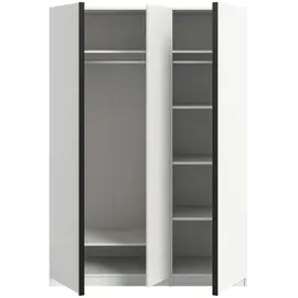 xonox.home Kleiderschrank Oakland 130 x 183 x 53 cm Weiß