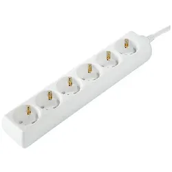 Hama 6-fach Verteiler Steckdosenleiste mit Schuko-Stecker - 1.4m Kabel, 3x1.5mm2...