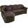 DOMO collection Eckcouch Kunstleder 3-Sitzer Braun
