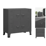 vidaXL Industrial Anthrazit 75x40x80 cm Stahl