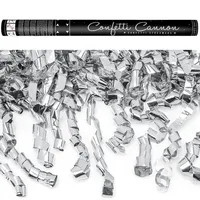 Partydeco Konfettishooter Locken 60 cm Silber