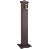 Relaxdays Wasserzapfsäule Eckig Braun