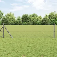 VidaXL Sechseckzaun Grau 0.8 x 10 m Stahl