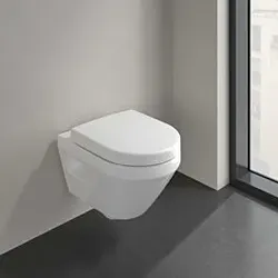 Villeroy und Boch Architectura Wand-Tiefspül-WC 4687C0T2 35x48cm, wandhängend, mit TwistFlush[e3] / AntiBac, Weiß Alpin AntiBac CeramicPlus