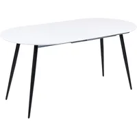 Beliani Ausziehbarer Esstisch STAVERTON Weiß 120/160 cm 80 cm