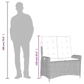 vidaXL Gartenbank 58 x 93 x 58 cm Braun