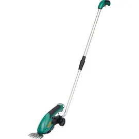 Flo 2in1 Akku Rasenschere und Heckenschere mit Teleskoparm Akku 3,6V Li-Ion Strauchschere Grasschere Gartenschere