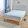BettwarenShop Spannbettlaken Jersey-Elasthan 120 x 200 - 130 x 220 cm blau