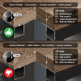GGM Möbel MPY | Bistro Massiv Tisch | Quadratisch | 70 x 70 x 81 cm | Walnuß / Schwarz