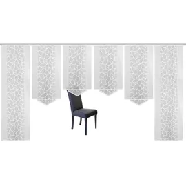 HOME WOHNIDEEN Schiebegardine HOME WOHNIDEEN "JENNA" Gr. 2, weiß, B:57cm H:245cm, Polyester, Gardinen, Schiebevorhang Jacquard Set