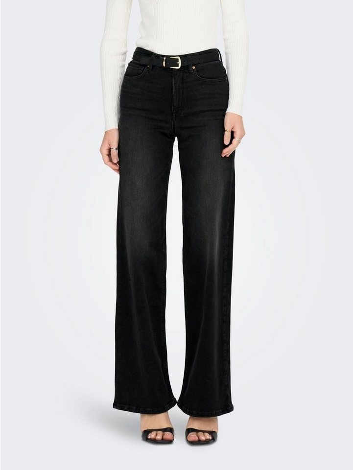 ONLY High-waist-Jeans Skinny Fit Jeans Regular Waist Stretch Denim Hose ONLWAUW 6194 in Schwarz schwarz L / 34L
