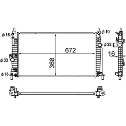 Kühler Motorkühlung MAHLE CR 1886 000S