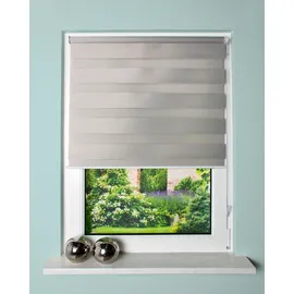 HOME WOHNIDEEN Doppelrollo STRIPES 50 x 150 cm grau
