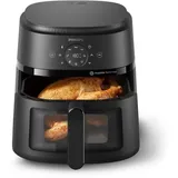 Philips 2000 Series Airfryer NA230/00 schwarz mit Sichtfenster