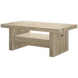 designimpex Couchtisch Aversa H-111 Sonoma Eiche Schublade höhenverstellbar ausziehbar, Funktionstisch, Wohnzimmertisch, Tisch, Esstisch, Sofatisch, Schublade beige
