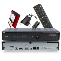 RED OPTICUM AX Atom mit Aufnahmefunktion - UHD SAT-Receiver (alphanumerisches Display, HDMI, 2X USB 2.0, Ethernet Port, Coaxial) schwarz