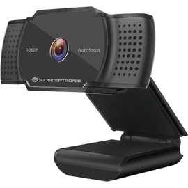 Conceptronic Amdis 1080P HD Autofocus Webcam mit Mikrofon schwarz