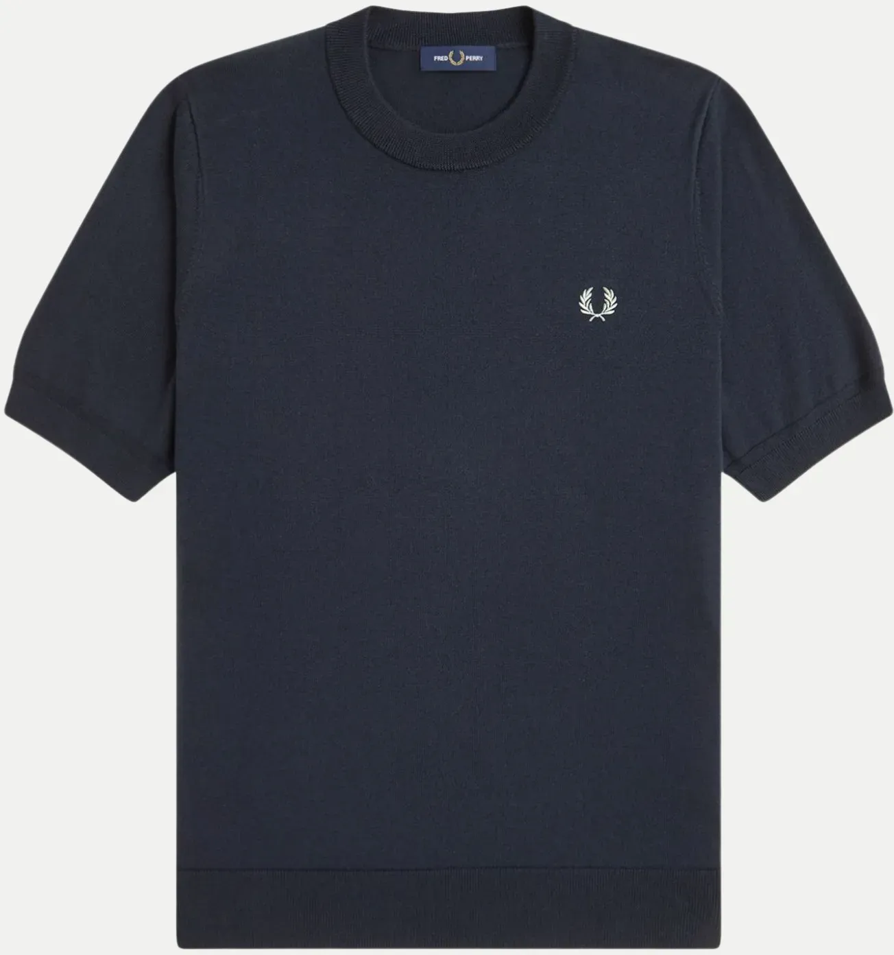 T-Shirt in Strick-Qualität Blau S