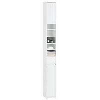 SoBuy Hochschrank mit 5 Fächern Badschrank mit 1 Schublade