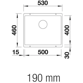 Blanco Subline 500-U weiß + Handbetätigung + InFino