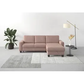 Home Affaire Ecksofa HOME AFFAIRE "Summer L-Form", rosa (altrosa), B:249cm H:91cm T:164cm, 95% Polyester, 5% Polyamid, Sofas, Ecksofa, mit Recamiere, mit oder ohne Bettfunktion und Bettkasten, Cord-Bezug