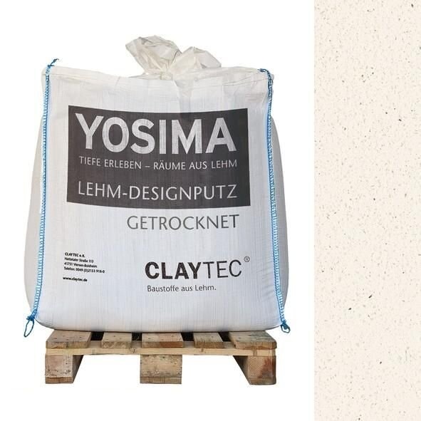 CLAYTEC YOSIMA Lehm-Designputz Magnolien-Weiss - 500 kg BigBag