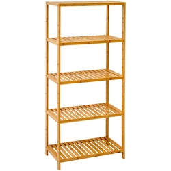 Bambus Regal 130x60 Standregal Bücherregal Küchenregal Badregal Bambusregal Holz
