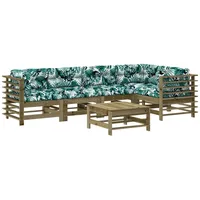 vidaXL 6-tlg Garten-Lounge-Set mit Kissen Imprägniertes Kiefernholz Modell 28