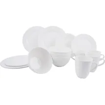 gimex Melamin Geschirr Set Vivid Royal Line Pastell Camping Essgeschirr Teller weiß No Size