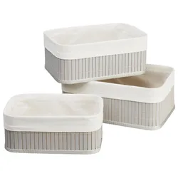 Korbset Bamboo Grau, 3er Set