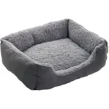 Hundebett Hundekissen Hundekorb Haustierbett Tierbett Hundesofa Dunkelgrau/Grau 75x60x19 cm