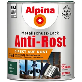 Alpina Anti-Rost Metallschutz-Lack 750 ml matt dunkelgrün