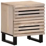 vidaXL Nachtschrank 40 x 34 x 46 cm Gebleichtes Massivholz Mango