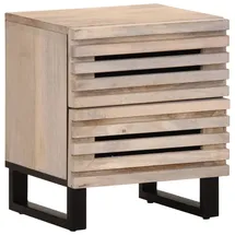 vidaXL Nachtschrank 40 x 34 x 46 cm Gebleichtes Massivholz Mango