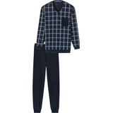 SCHIESSER »"Comfort Nightwear"«, Schlafanzug, Baumwolle, Brusttasche, für Herren, 804 nachtblau, 50