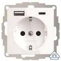 2USB Schuko-Steckdose 2USB inCharge PRO 55 Weiß