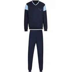 Trigema Schlafanzug »TRIGEMA Schlafanzug in modischem Design«, (1 tlg.) Trigema navy XXXL