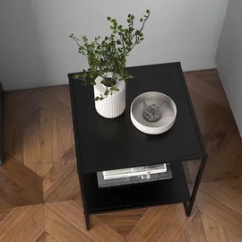 Homcom Nachttisch 40 x 40 x 45 cm Schwarz