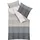 KAEPPEL Biber Bettwäsche Zones Kariert Grau 155 x 220 cm + 80 x 80 cm