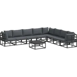 vidaXL Garten-Sofa-Set 9-tlg. schwarz